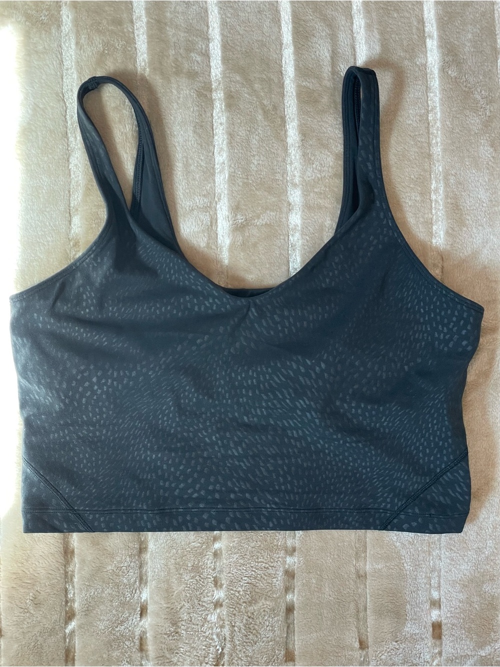 Lululemon Black Scoop-Neck Seamless Sports Brami